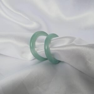 Chunky Mint Green Hoop Earrings