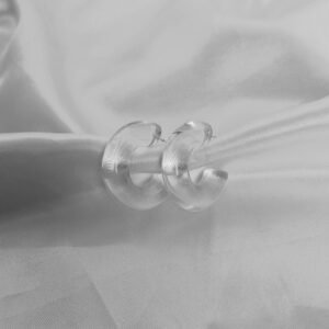 Chunky Clear Resin Hoop Earrings