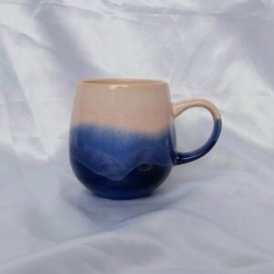 Large Pink & Blue Striped Mug - Coffee Cup, Gifts For Her, Herbal Tea Cup, Baby Pink Mug, Blue Mug, Stripy Mug, Stripes, Pink Girly Mug