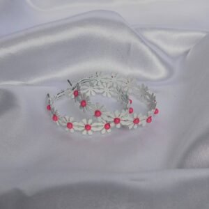 Pink Daisy Hoop Earrings