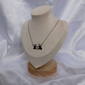Silver Hands Heart Necklace - Silver Necklaces In The UK,Silver Jewellery In The UK,Heart Hands Necklace,Friendship Necklace,Gifts For Her
