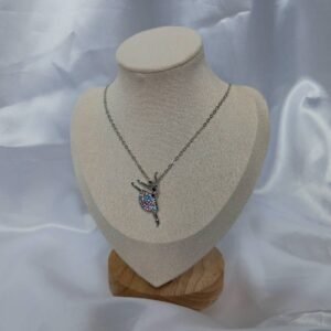 Silver Ballerina Chain Necklace - Silver Necklaces In The UK,Dancer Necklace,Dancer Jewellery In The UK,Fine Silver Necklace,Ballet Necklace