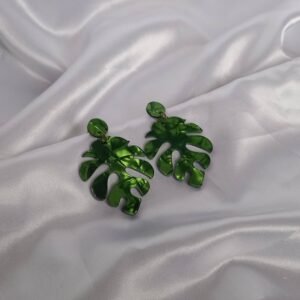 Tropical Leaf Drop Earrings