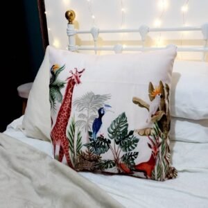Tropical Bird Cushion Cover - Exotic Cushion,Green Cushion,Jungle Cushion,Parrot,Housewarming Gift,Throw Pillows,Scatter Cushions In The UK