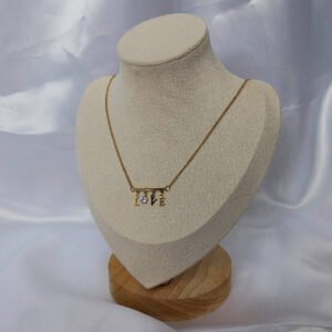 Gold Love Necklace - Gold Necklaces In The UK,Gold Letter Necklaces,Gold Letter Jewellery In The UK,Birthday Gift,Love Jewellery