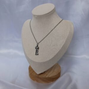 Silver Hugging Figure Necklace - Silver Hug Necklace,Silver Neclaces In The UK,Hugging Necklace,Silver Dancing Necklace,Friendship,Dancer