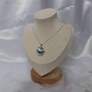 Silver Shell Locket Necklace